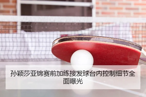 孙颖莎亚锦赛前加练接发球台内控制细节全面曝光